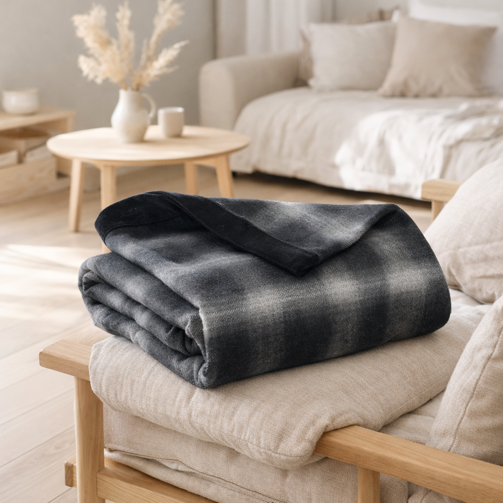 Plaid Lina Ombre 140 x 180 en situation