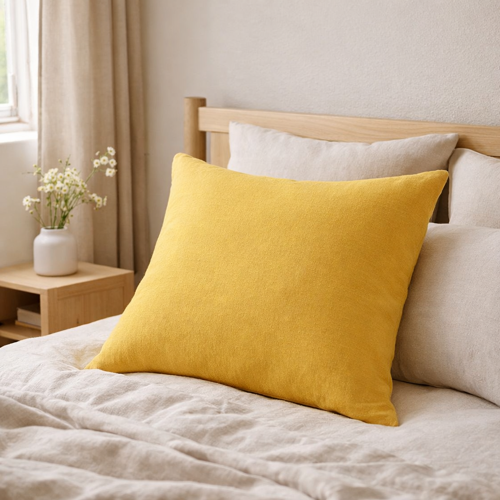 Taie d'oreiller Stonewashed Zeff Absynthe 65 x 65 en situation