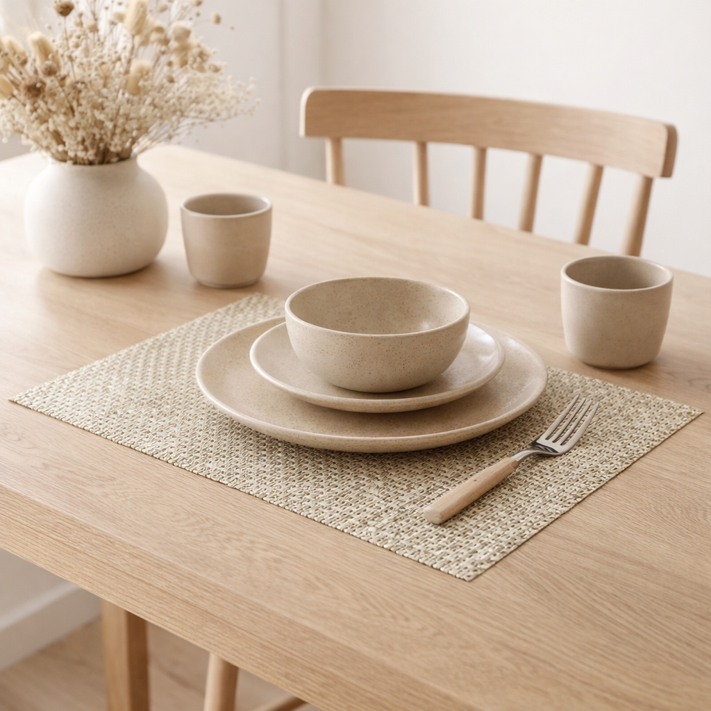 Set de table Panama Tilleul 33 x 45 en situation