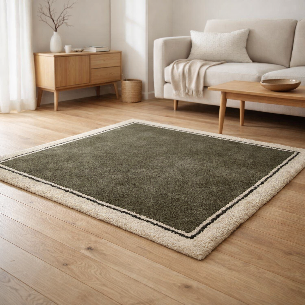 Tapis Many Olive 160 x 230 en situation