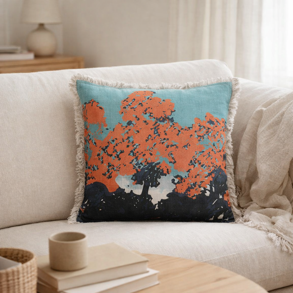 Coussin Zeff Mara Naturel 45 x 45 en situation