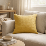 Coussin Stonewashed Swami Curry 45 X 45 en situation