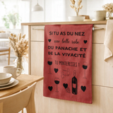 Torchon Le panache et la vivacité Multicolore 50 X 70 en situation