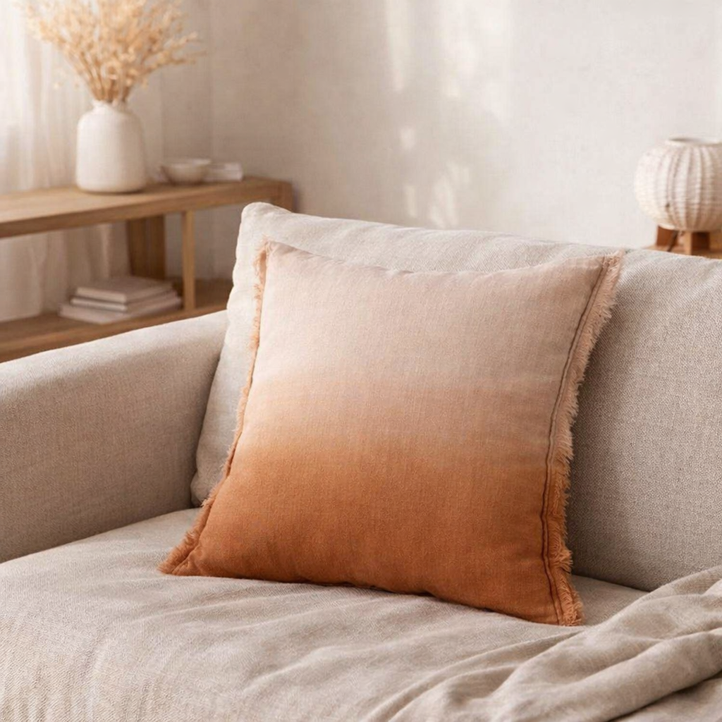 Coussin Zeff Shade Cuivre 45 x 45 en situation