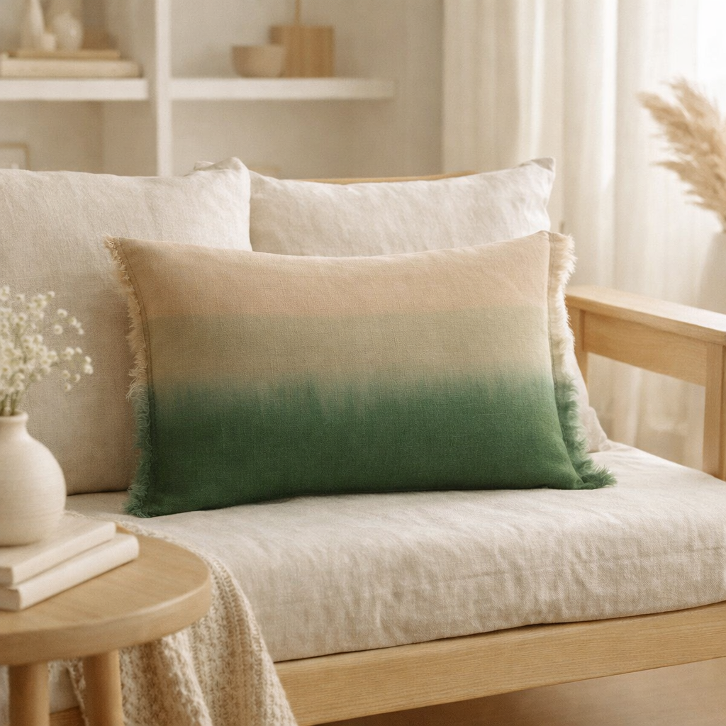 Coussin Zeff Shade Epicea 30 x 50 en situation