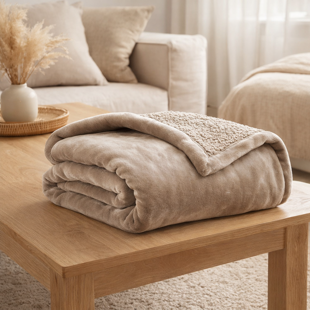Plaid Michka Galet 130 x 160 en situation