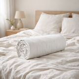 Drap housse Calita Blanc 160x200 bonnet 30 cm en situation