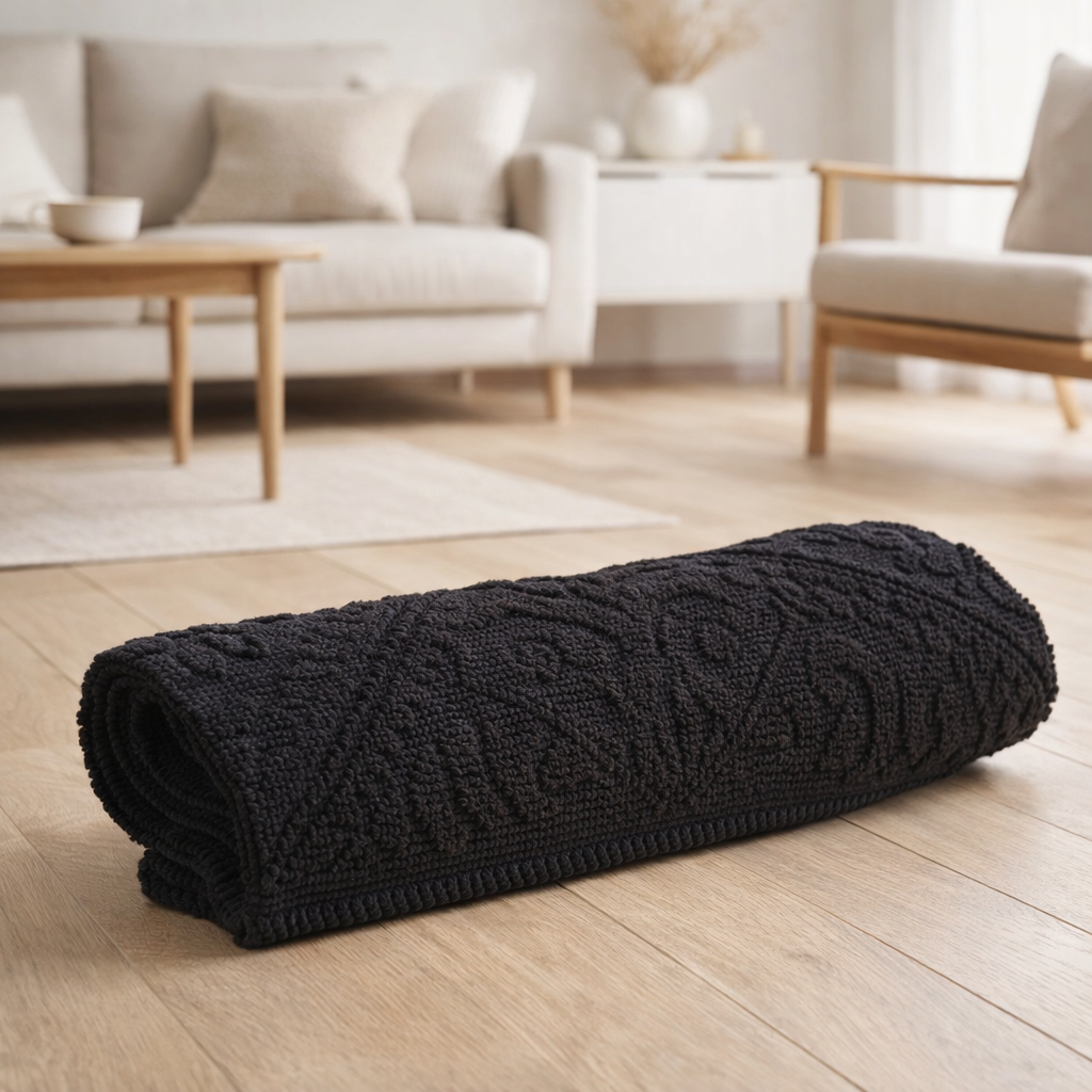 Tapis Enzo carbone en situation