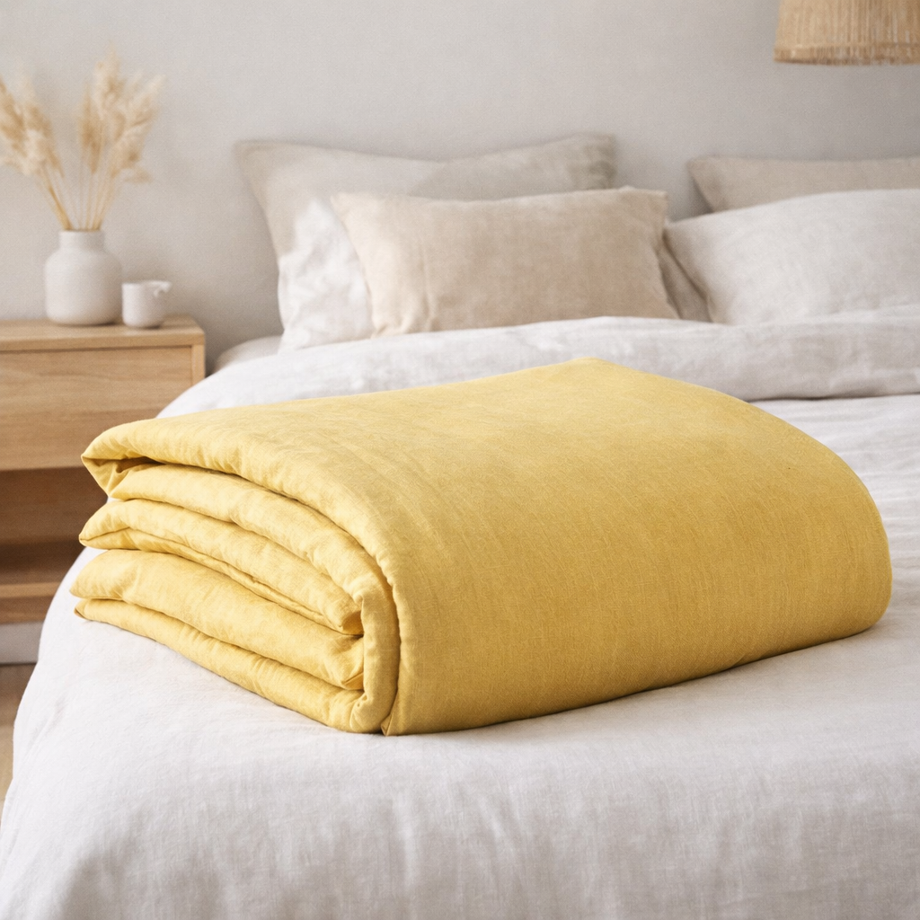 Housse de couette Stonewashed Zeff Absynthe 260 x 240 en situation