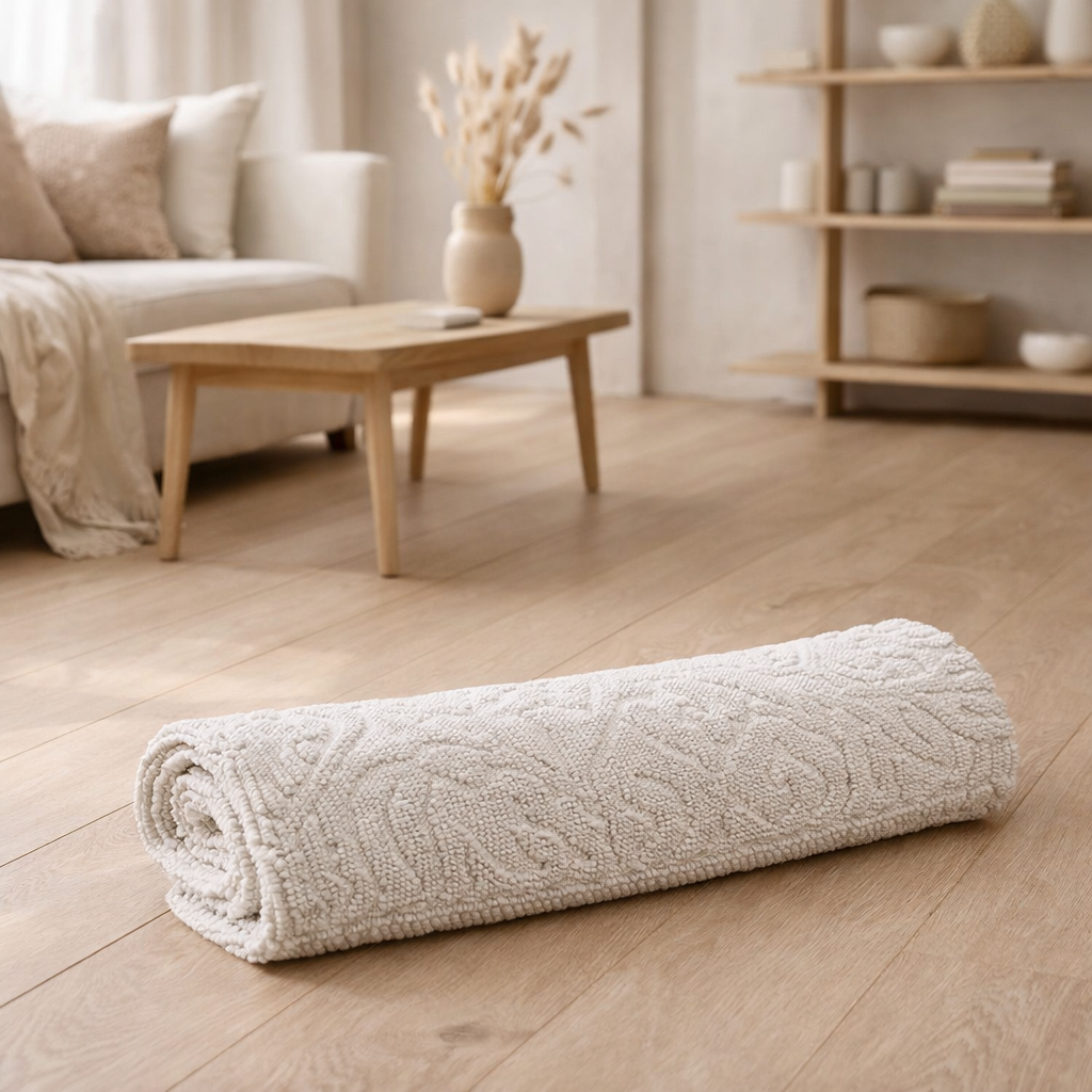 Tapis Enzo ciment en situation