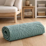 Tapis de Bain Enzo Vert de Gris en situation
