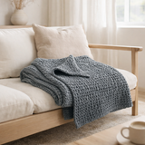 Jeté stonewashed Tana Cendre 180 x 260 en situation