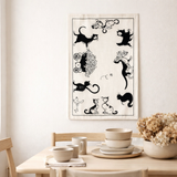 Torchon Dubout Chats farandole Ecru 48 x 72 en situation