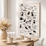 Torchon Dubout Abecedaire Ecru 48 X 72 en situation