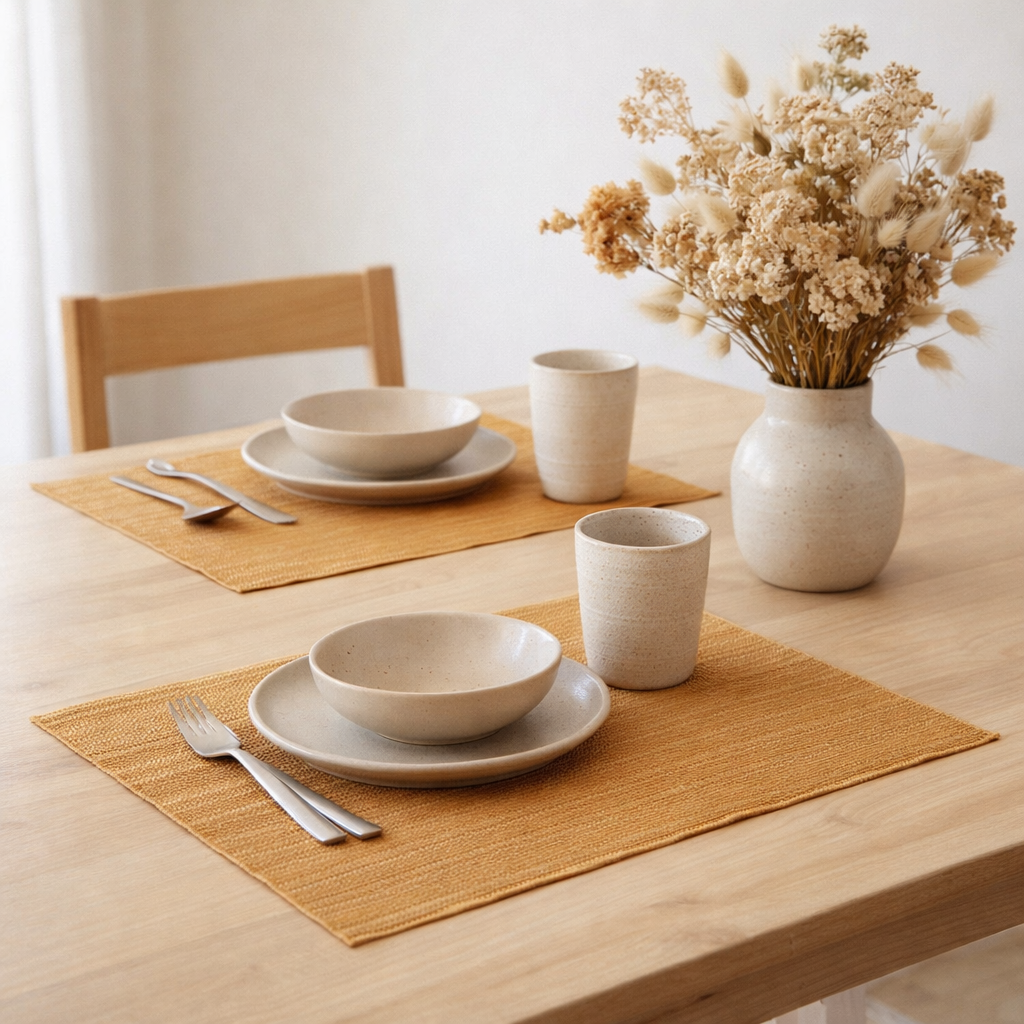 Set de table Manoka Ambre 33 x 45 en situation