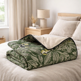 Edredon Zazu Chambray Olive 85 x 200 en situation
