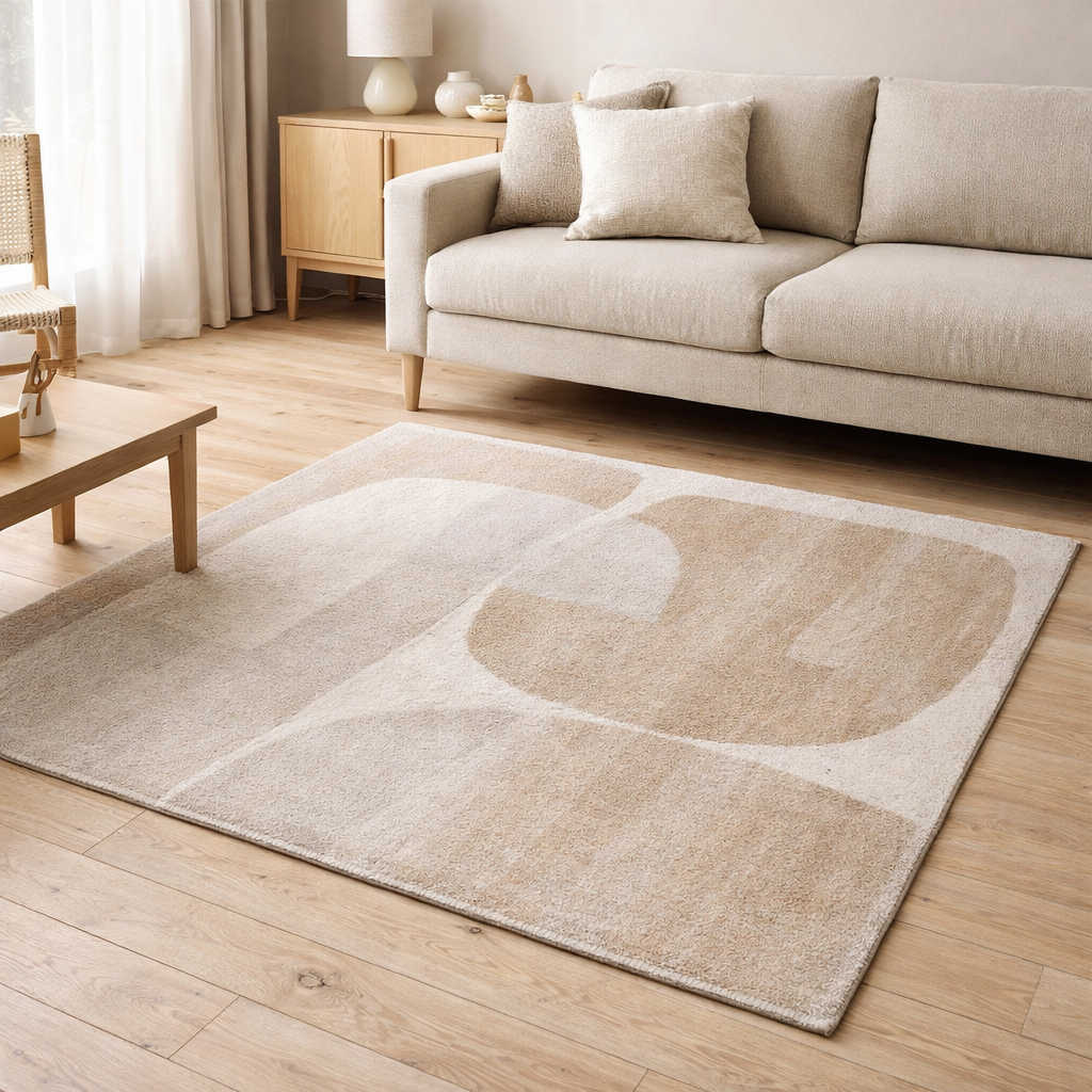 Tapis Apolo 2 Naturel 120 x 170 en situation