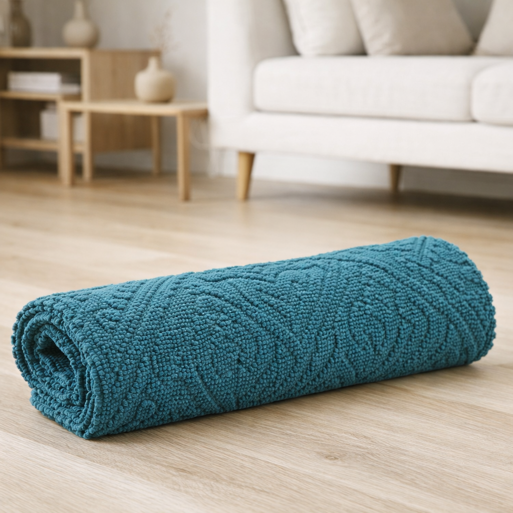 Tapis Enzo peacock en situation
