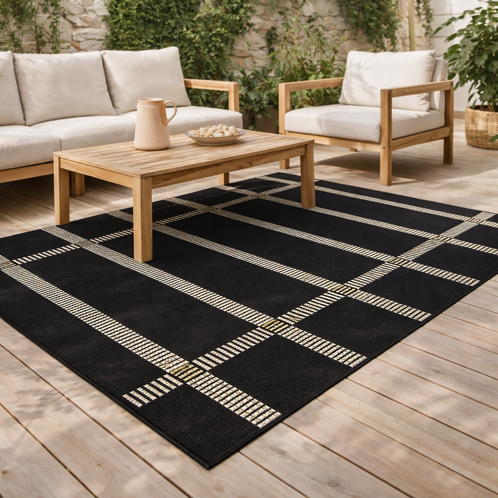 Tapis Paomia extérieur Tonnerre 120 x 170 en situation