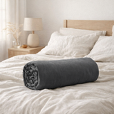 Drap housse Calita Carbone 180x200 bonnet 30 cm en situation