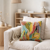 Coussin brodé Betty Mineral 45 x 45 en situation
