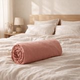 Drap housse Calita Blush 180x200 bonnet 30 cm en situation