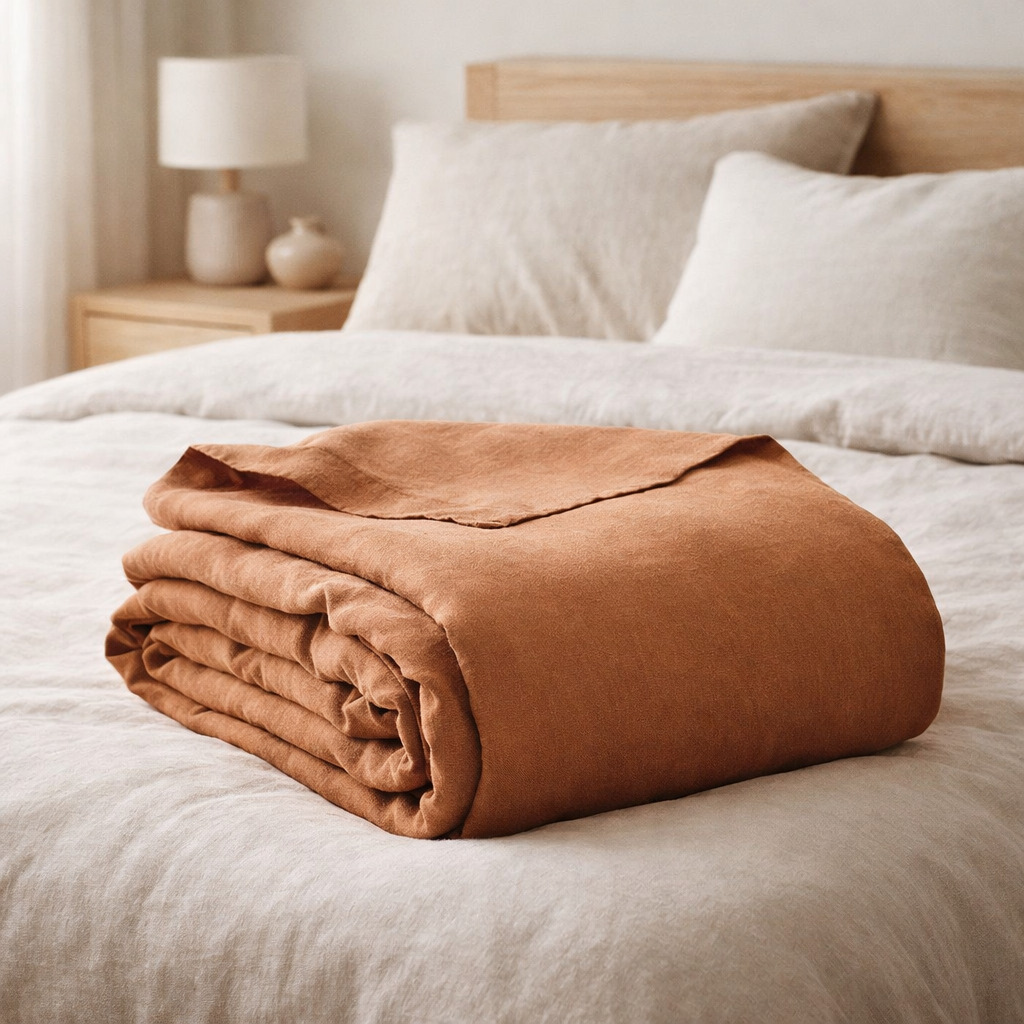 Drap plat Kala Cannelle 240 x 300 en situation