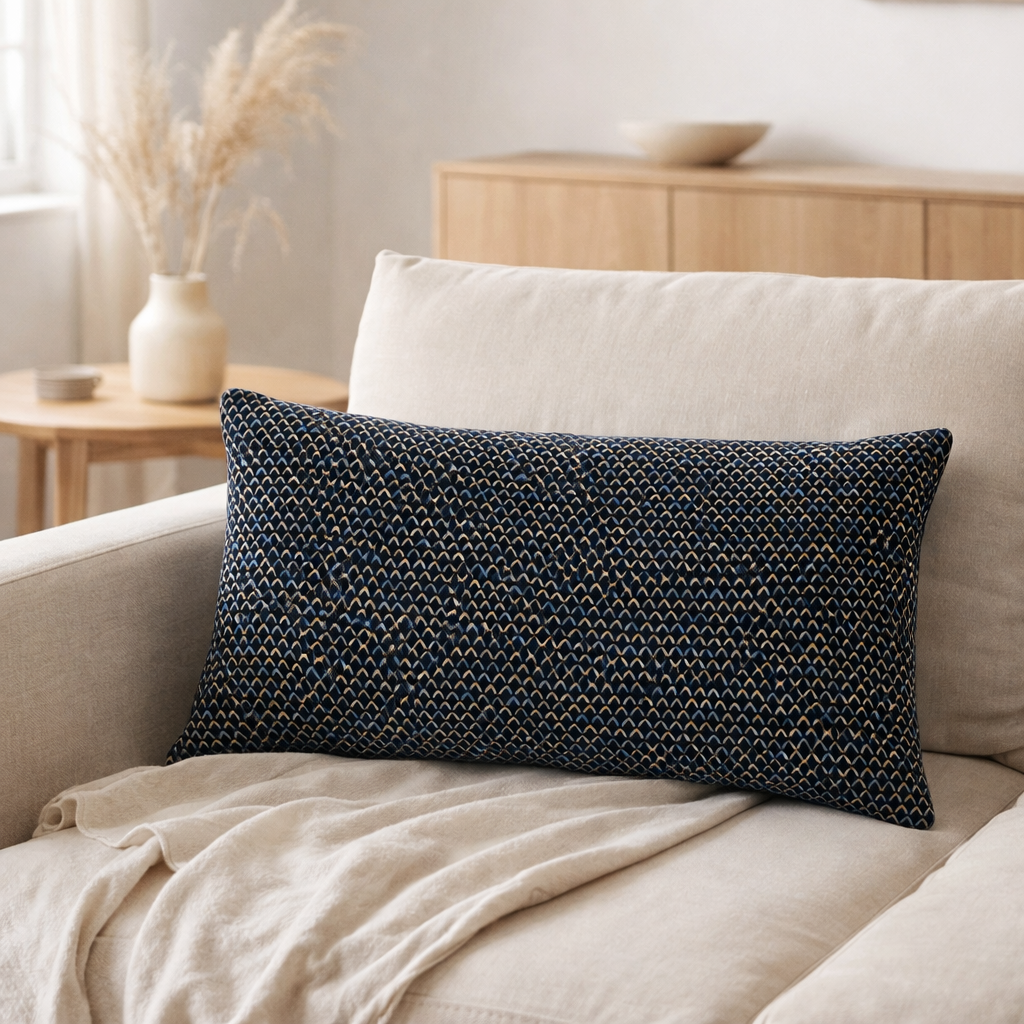 Coussin Vera Encre 40 x 65 en situation