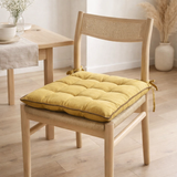 Galette de chaise Grace recyclée Badiane 40 x 40 x 3 cm en situation