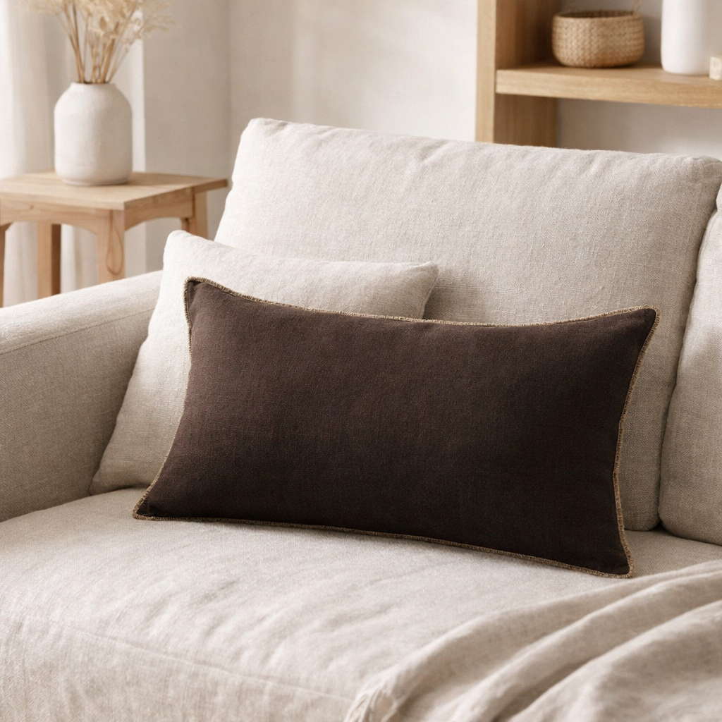 Coussin Zeff Céleste Ébčne 30 x 50 en situation