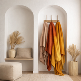Plaid Tendre Safran 150 x 200 en situation