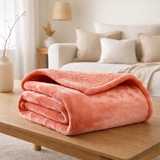 Plaid Michka Goyave 130x160 en situation