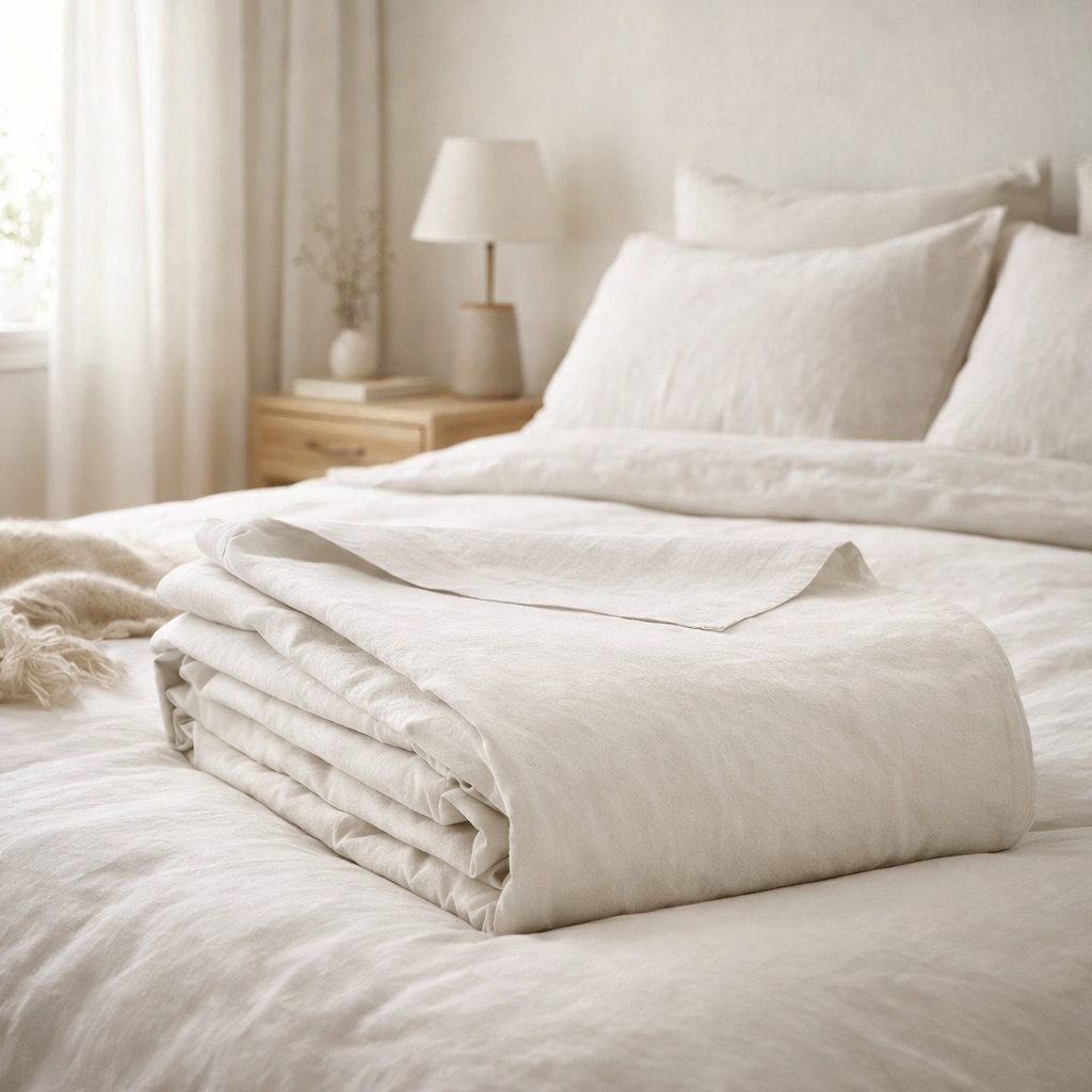 Drap plat Calita Blanc 240 x 300 en situation