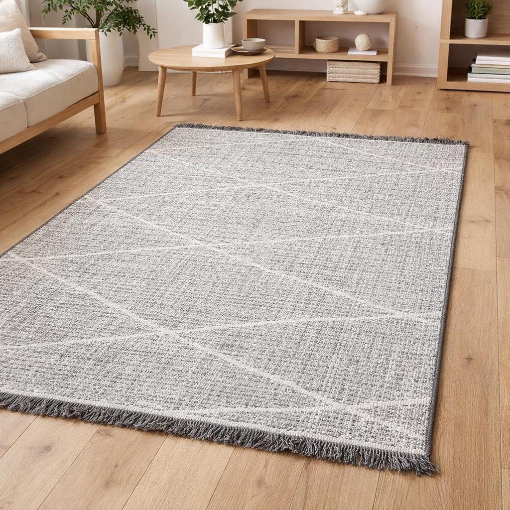 Tapis Tweed Perle 160 x 230 en situation