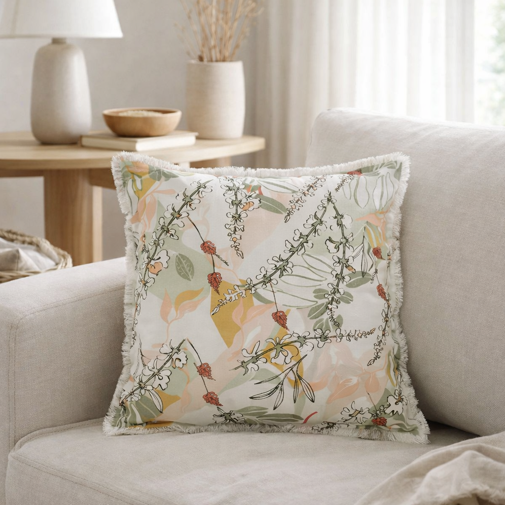 Coussin Gino Neige 45 x 45 en situation