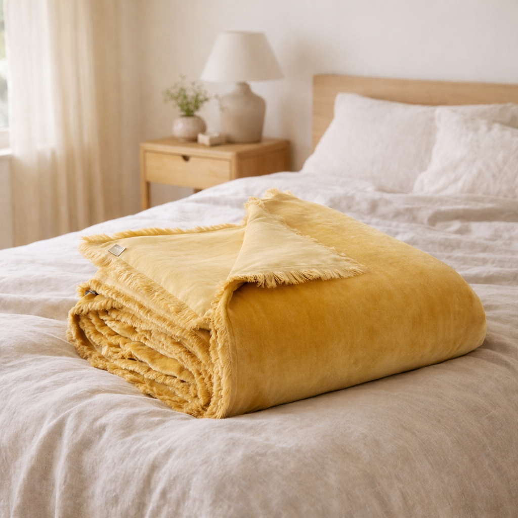 Edredon uni Fara Mirabelle 85 x 200 en situation