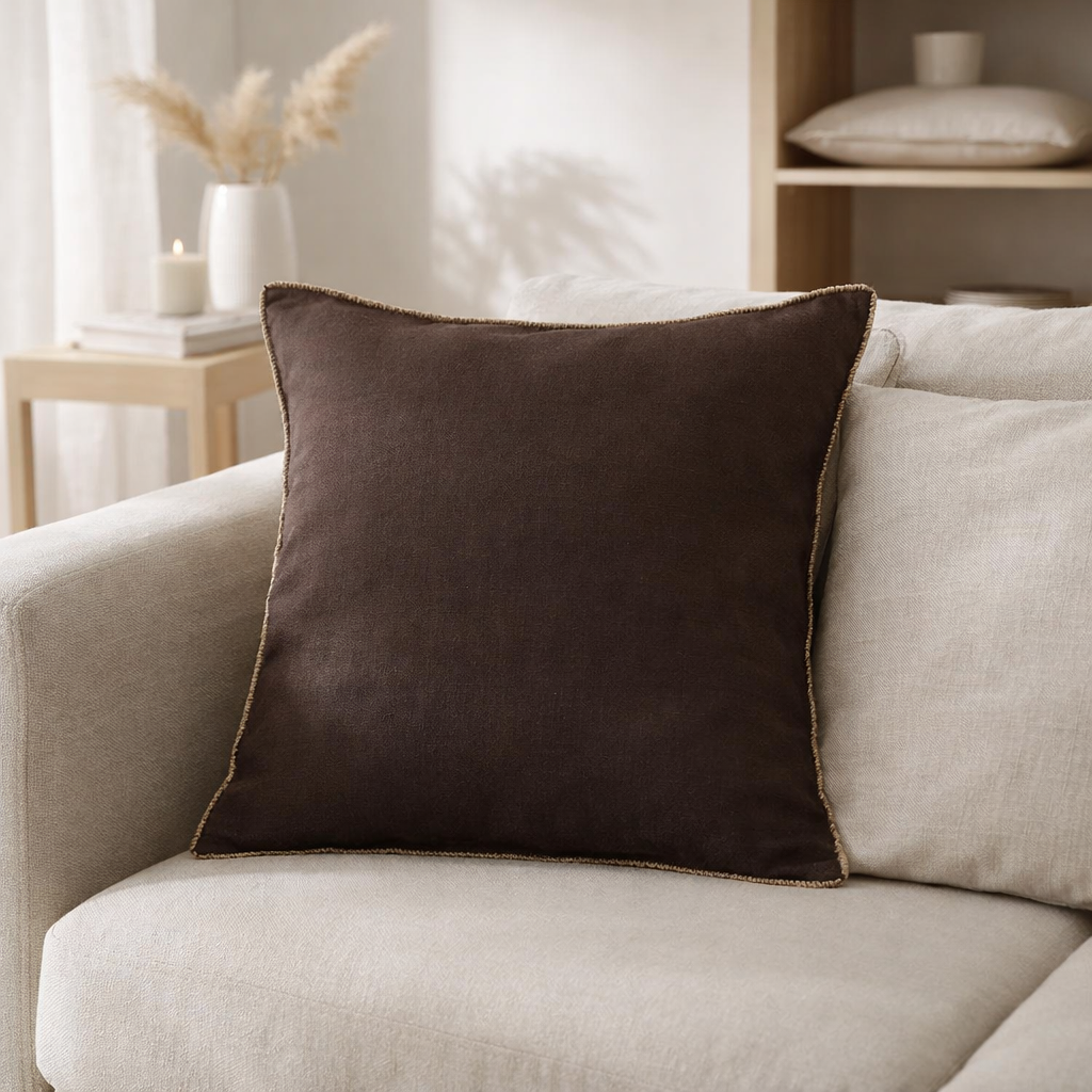 Coussin Zeff Céleste Ébčne 45 x 45 en situation