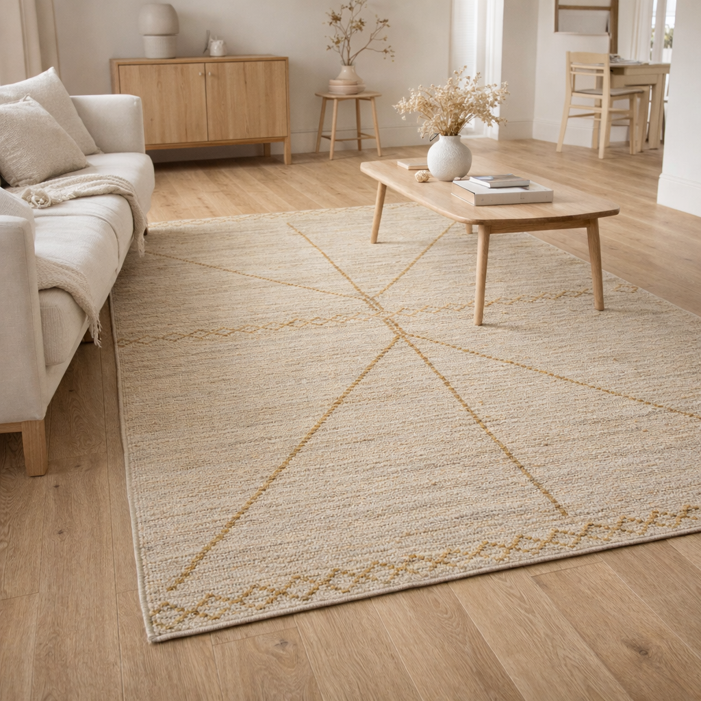 Tapis Jiazi Or 190 x 290 en situation