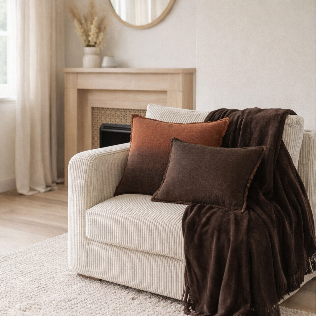 Coussin Zeff Shade Ébčne 45 x 45 en situation
