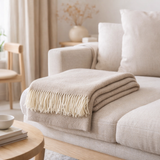 Plaid Carina Naturel 130 x 190 en situation