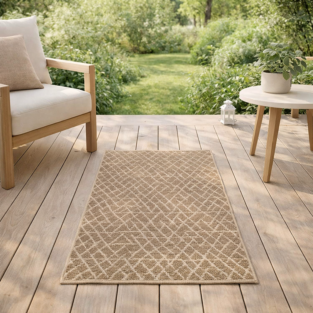 Tapis Adam 2 outdoor Lin 60 x 110 en situation