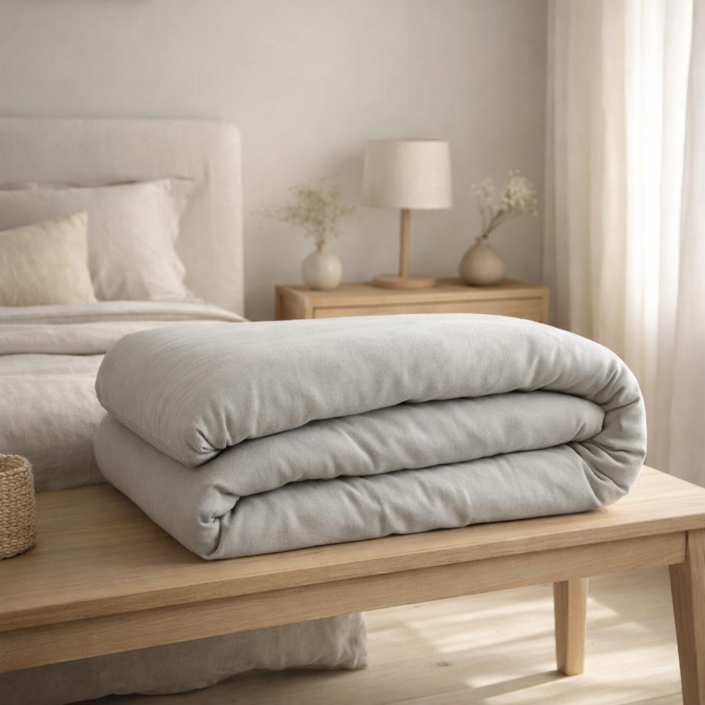 Housse de couette Kala Perle 260 x 240 en situation