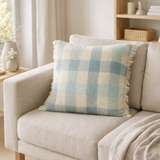 Coussin imprimé Kate Myosotis 45 x 45 en situation