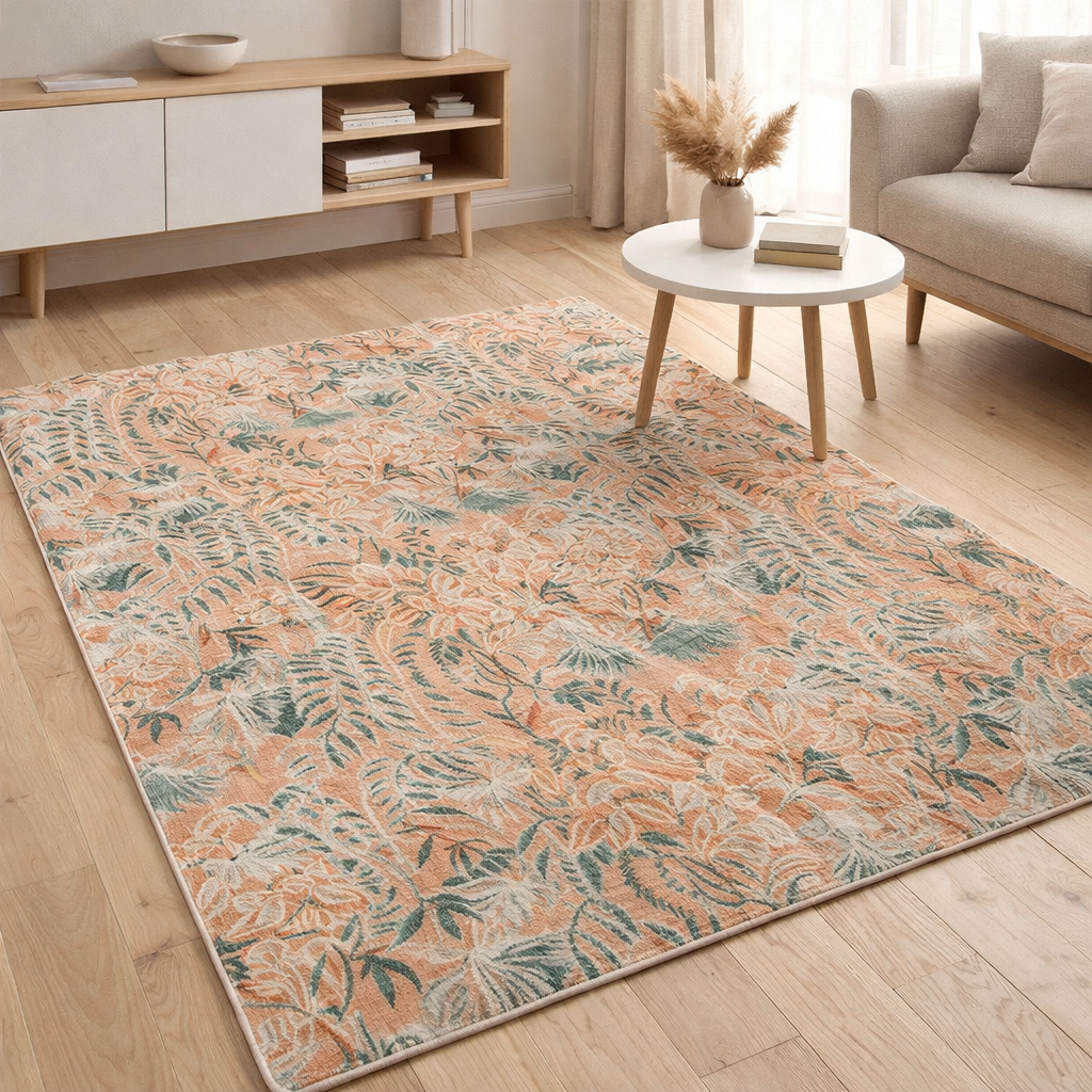 Tapis Nona Pêche 155 x 230 en situation