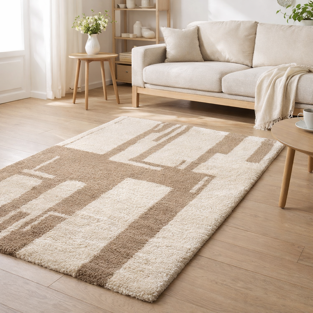 Tapis Nesma Naturel 120 x 170 en situation