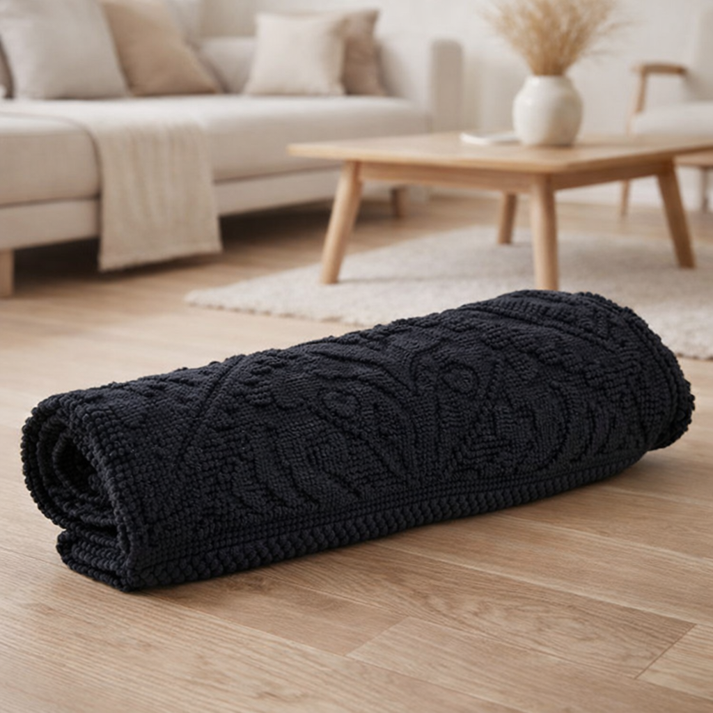 Tapis Enzo carbone en situation