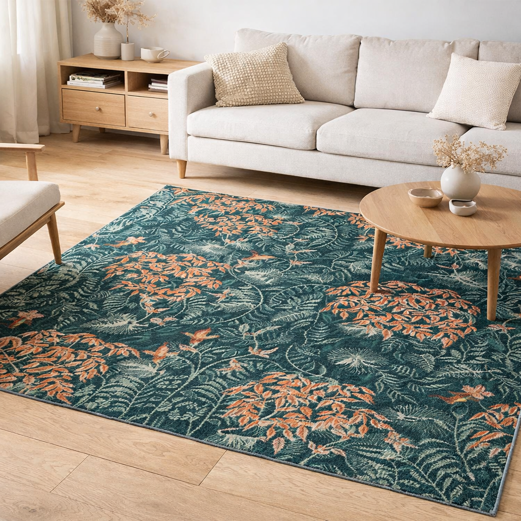 Tapis Nona Prusse 155 x 230 en situation