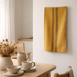 Torchon Metis Kilia rayures Bronze 50 x 70 en situation