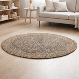 Tapis Elliot Carbone diamétre 160 cm en situation