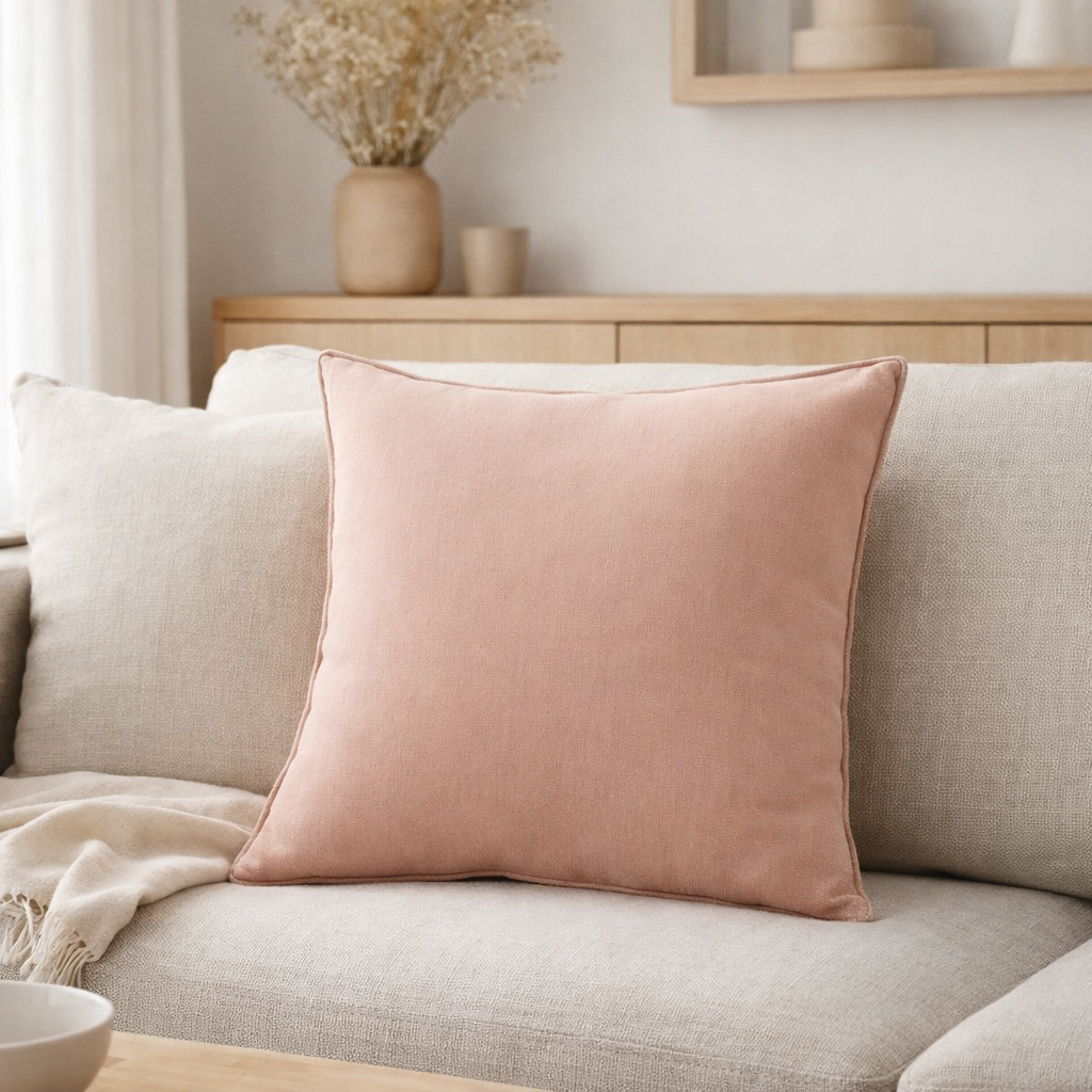 Coussin Zeff Céleste Dragée 45 x 45 en situation